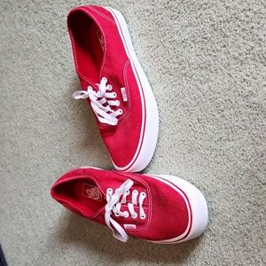 Red vans - never worn